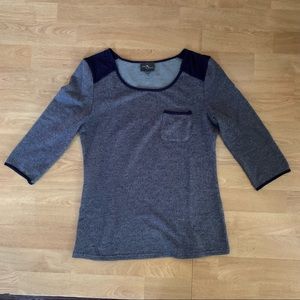 Market & Spruce 3/4 Sleeve Heathered Knit Top